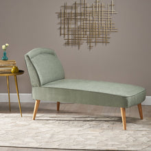 Load image into Gallery viewer, Fabric Chaise Lounge With Rubberwood Frame - Slate
