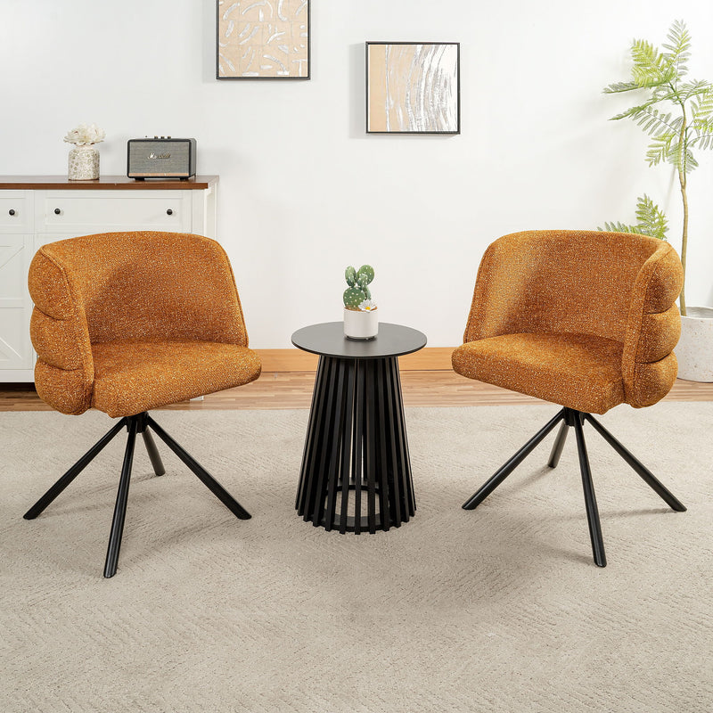 270 Degree Swivel Upholstered Desk Chairs (Set of 2)