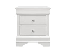 Load image into Gallery viewer, Shagreen Two Drawer Solid Wood Nightstand - White
