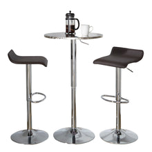 Load image into Gallery viewer, Ale - 3 Piece Bar Set Bistro Round Contemporary Adjustable Oval Footrest
