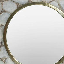 Load image into Gallery viewer, 30" Scalloped Stone Framed Accent Mirror - White / Gold
