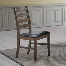Load image into Gallery viewer, Damica - Side Chair (Set of 2) - Brown Synthetic Leather &amp; Walnut
