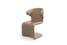 Load image into Gallery viewer, Faux Leather Wing Back Dining Side Chair - Light Brown
