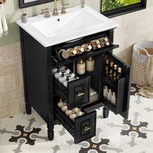 Load image into Gallery viewer, Modern Bathroom Vanity With Sink, Flip Drawer, 2 Drawers, Adjustable Shelf
