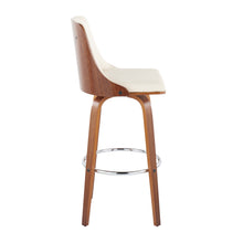 Load image into Gallery viewer, Gianna - Mid Century Modern Fixed Height Barstool With Swivel With Round Footrest (Set of 2)
