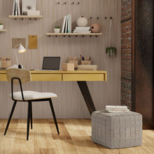 Load image into Gallery viewer, Elmer - Square Woven Pouf - Natural / Gray
