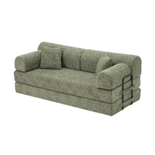 Load image into Gallery viewer, Modern 2 Tone Fabric Convertible Sleeper Sofa Bed
