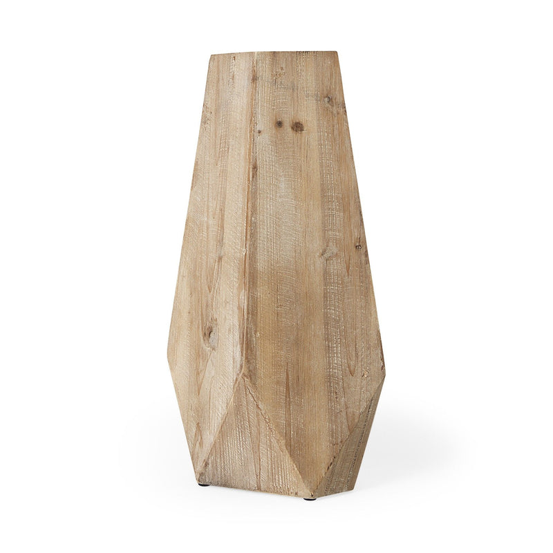Geometric Cylinder Table Vase - Natural