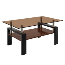 Load image into Gallery viewer, Modern Rectangular Coffee Table With Tempered Glass Top

