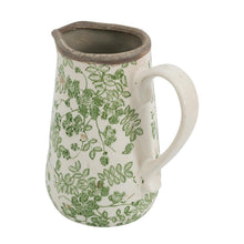 Load image into Gallery viewer, Leaf Round Jug Vase (574384) - Green / White
