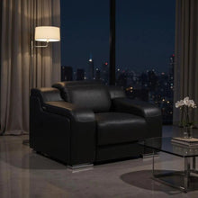 Load image into Gallery viewer, Leather Wall Hugger Recliner With USB - Black
