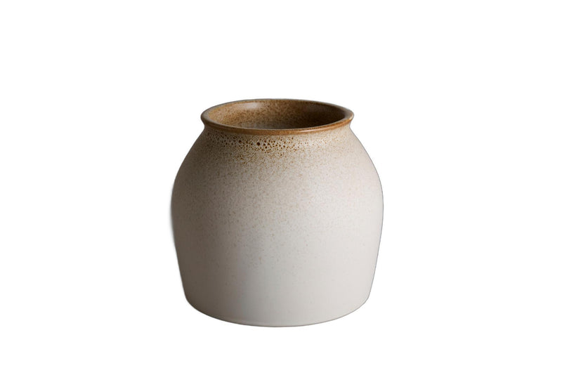 Ceramic Cylinder Table Vase (755416) - Cream