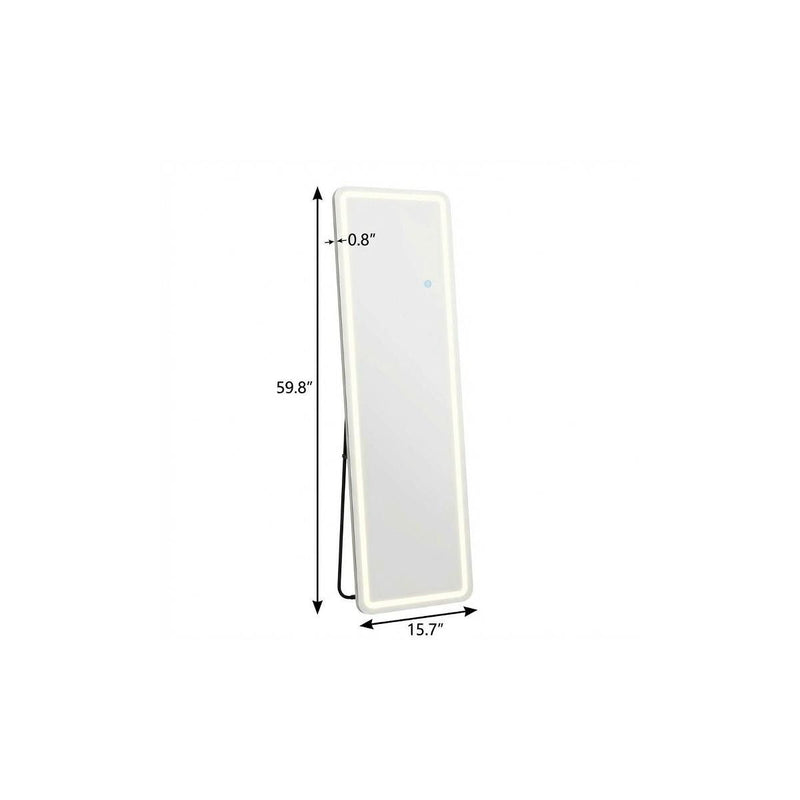 60" Freestanding Frameless Standing Mirror - Gold