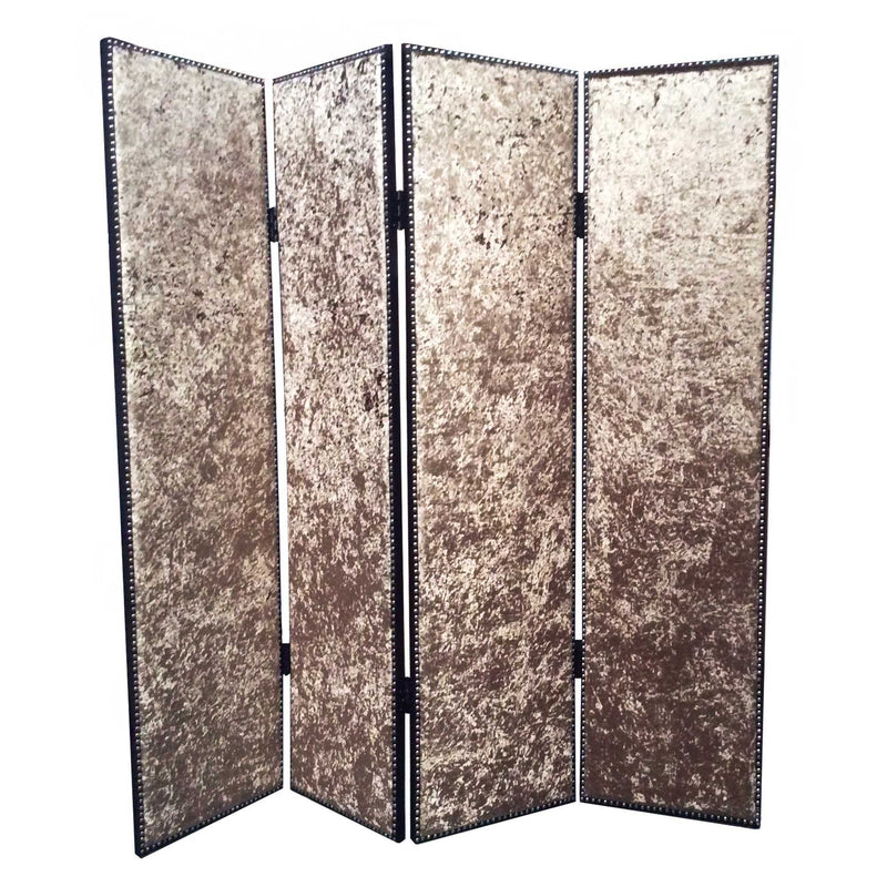 84" x 84" Wood & Fabric Screen - Bronze