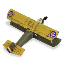 Load image into Gallery viewer, Hand Painted Model Airplane Tabletop Sculpture - Yellow / Green
