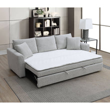 Load image into Gallery viewer, Connie - Boucle Sleeper Sectional Sofa With 2 Toss Pillows - Beige
