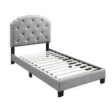 Load image into Gallery viewer, Button Tufted Bed With Nailhead Trim
