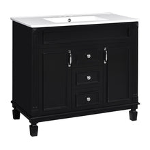 Load image into Gallery viewer, Bathroom Vanity With Top Sink, Basin On Cabinet With 2 Soft Closing Doors And 2 Drawers
