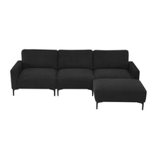 Load image into Gallery viewer, [VIDEO provided] [New] 103.5*59&quot; Modern L-shaped Sectional Sofa, 4-seat Velvet Fabric Couch Set with Convertible Ottoman,Freely Combinable Sofa for Living Room, Apartment, Office,Apartment,2 Colors
