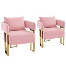 Load image into Gallery viewer, Modern Classic Design Decorative Chair Teddy Fleece Upholstered And Metal Foot
