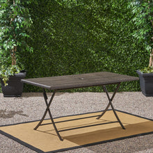Load image into Gallery viewer, Saffron - Outdoor Rectangle Folding Dining Table - Brown Multi
