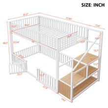 Load image into Gallery viewer, Bunk Bed With Storage Ladder, Compact Design

