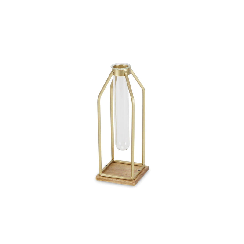 Test Tube Table Vase - Gold / Gold / Natural