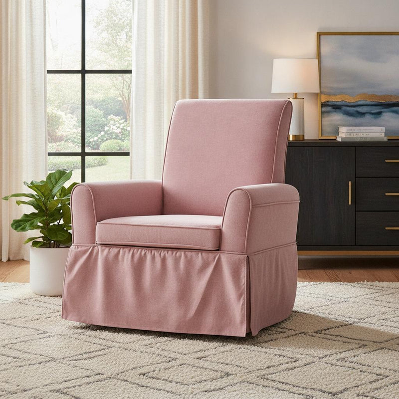 Swivel Nursery Glider Rocking Chair - Pink