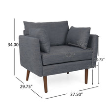 Load image into Gallery viewer, Luminate - Upholstered Fabric Club Chair With Tapered Legs And 2 Accent Pillows
