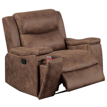 Load image into Gallery viewer, 1 Piece Manual Recliner With Padded Seat And Backrest, Square Arms For Living Room - Walnut
