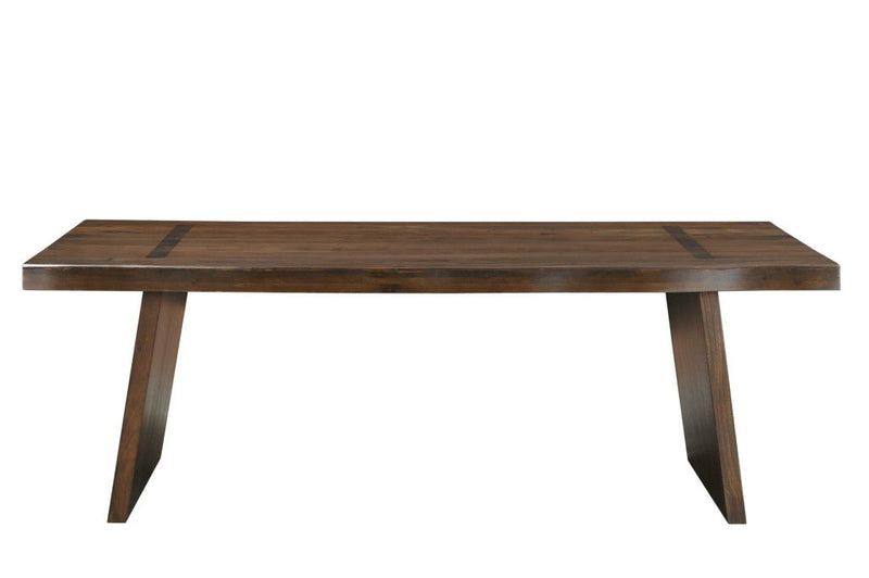 86" Wood Live Edge Dining Table - Dark Brown