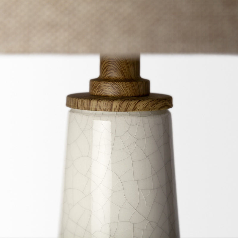 Lamp Base LED With Brown Shade - Brown