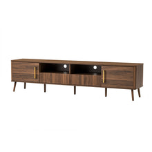 Load image into Gallery viewer, TV Stand For TVs Up To 85" With Soft-Close Doors, Open Shelf, Cable Management - Walnut
