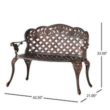 Load image into Gallery viewer, Lucia - Outdoor Garden Bench - Copper
