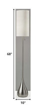 Load image into Gallery viewer, Traditional Shaped Floor Lamp With Drum Shade - Silver / White
