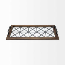 Load image into Gallery viewer, 28" Wood Indoor Outdoor Tray With Handles - Brown
