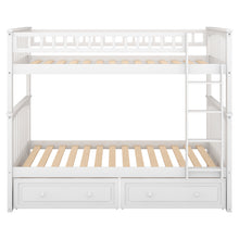 Load image into Gallery viewer, Twin over Twin Bunk Bed with Drawers, Convertible Beds, White(Old SKU: SM000240AAK-1)
