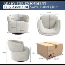 Load image into Gallery viewer, Swivel Barrel Accent Oversized Club Chair
