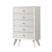 Load image into Gallery viewer, 1 Piece Chest With Angled Legs, Wave Texture, Round Knobs - White
