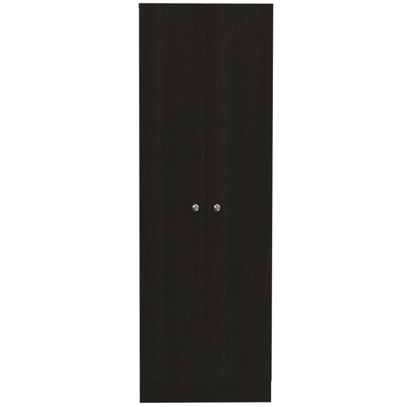 71" Wood Pantry Or Storage Closet - Black