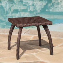Load image into Gallery viewer, Luminant - Outdoor Side Table With Iron Frame - Brown
