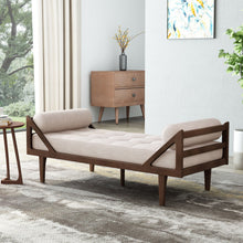 Load image into Gallery viewer, Chic Contemporary Chaise Lounge With Button Tufting And Bentwood Structure
