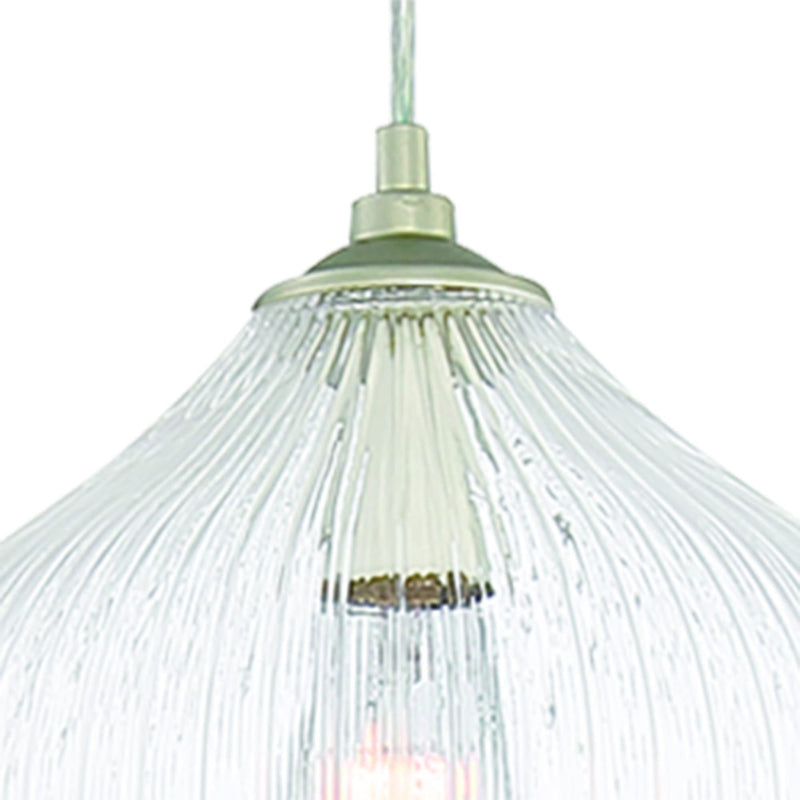 Kitchen Island Metal Dimmable Chandelier With Shades - Silver