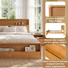 Load image into Gallery viewer, Bed Frame With Dual Open Storage Headboard And Footboard
