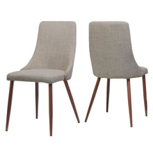 Load image into Gallery viewer, Mid Century Modern Fabric Armless Dining Chair
