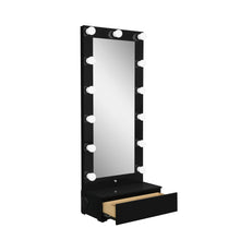 Load image into Gallery viewer, 74" Lighted Freestanding Framed Full Length Mirror - Black
