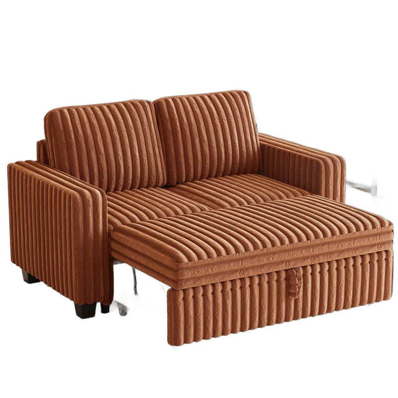 And Black Faux Leather Loveseat - Brown