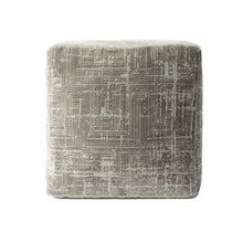 Load image into Gallery viewer, Polyester Blend Ottoman - Gray
