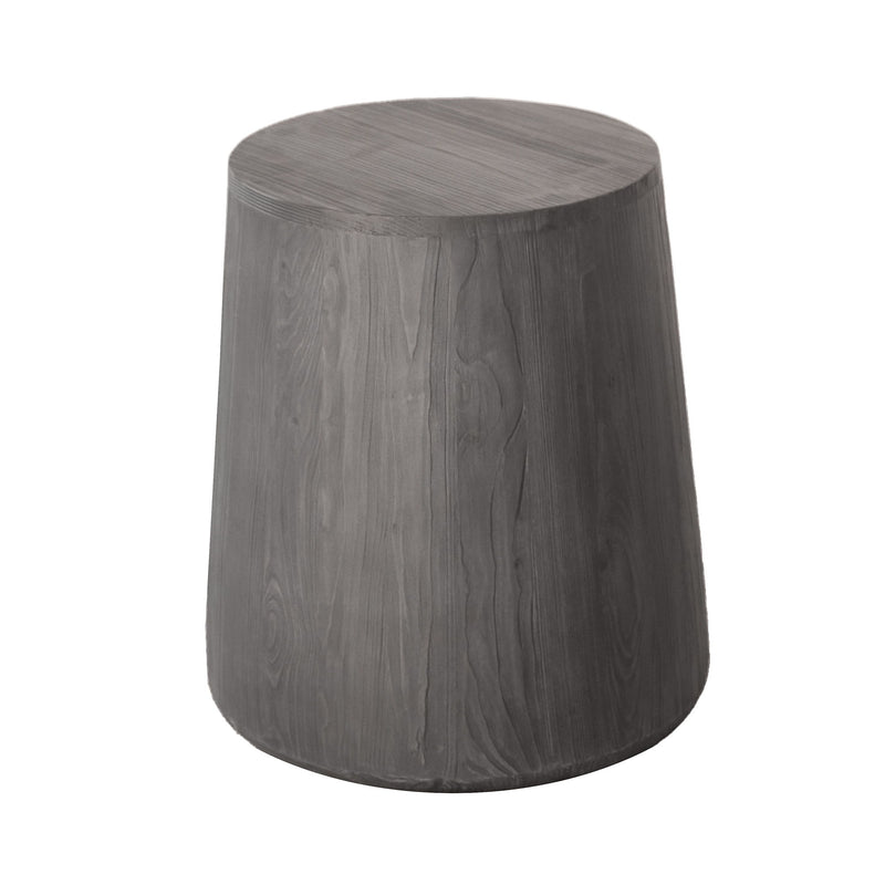Solid Wood Round End Table - Ebony