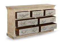 Load image into Gallery viewer, 64" Solid Wood Seven Drawer Double Dresser - White
